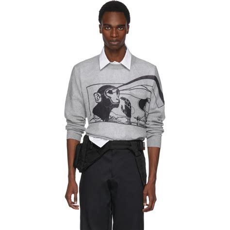 printed cashmere sweater prada